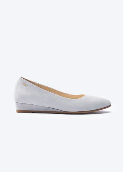 Viscata Roma Suede Flats In Ash Grey
