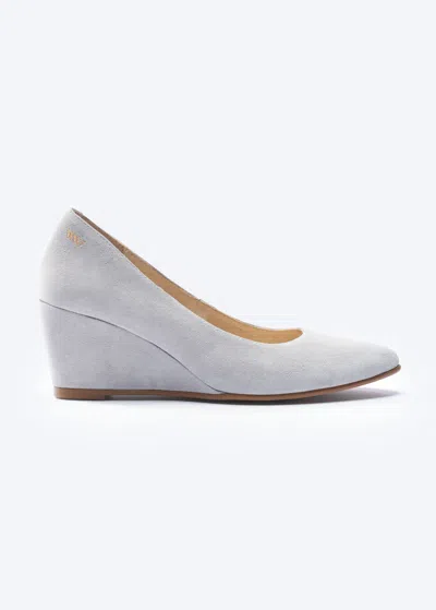 Viscata Verona Suede Wedges In Ash Grey