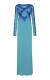 EMILIO PUCCI Lace Applique Long Dress,8RJI108R630