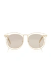 KAREN WALKER SUPERSTAR SIMONE ROUND-FRAME ACETATE SUNGLASSES,KAS1701410