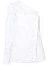 MUGLER ASYMMETRIC ONE-SHOULDER SHIRT,18R1CH009728912621871