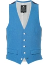 LOVELESS LOVELESS CLASSIC FITTED WAISTCOAT - BLUE,61F957002412666326