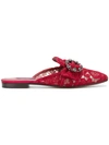 DOLCE & GABBANA lace buckle slippers,CI0004AL19812668487
