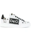 DOLCE & GABBANA PORTOFINO SNEAKERS WITH APPLIQUÉS,CK1558AS42412668495