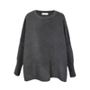 Paisie Oversized Ribbed Jumper In Charcoal