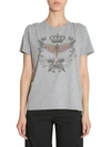 RED VALENTINO DRAGONFLY AND CROWN PRINTED T-SHIRT,10468841