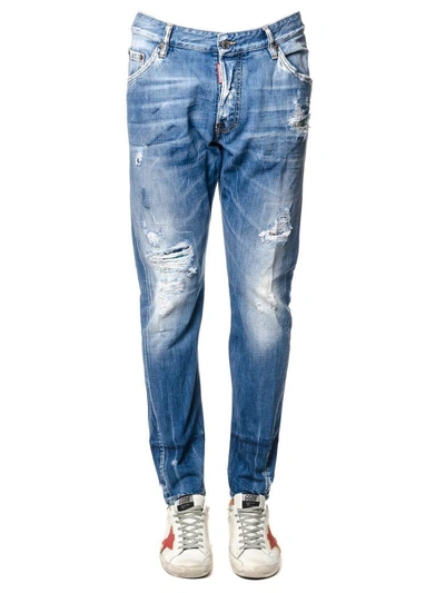 Dsquared2 16.5cm Classic Kenny Plaid & Denim Jeans