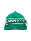 OFF-WHITE GREEN LAWN GIRL COTTON BASEBALL CAP,OWLB004R18624046404012551951