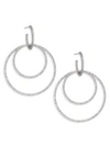 ADRIANA ORSINI Cubic Zirconia Double Hoop Earrings