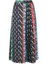 CARVEN patchwork pleat skirt,3151J601312661152