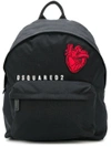 DSQUARED2 DSQUARED2 HEART PATCH BACKPACK - BLACK,BPM00041170040312664804