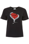 SAINT LAURENT LOVE 1974 JERSEY T-SHIRT,497236 YB2MQ 1004N