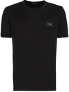 Dolce & Gabbana Cotton T-shirt With Patch In Nero