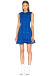 GIVENCHY GIVENCHY LIGHT MILITARY COTTON MINI DRESS IN BLUE,BW200C1064