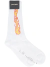PALM ANGELS ribbed flame socks,PMRA001S18195027018812603666