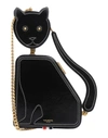 Thom Browne Cat Icon Calfskin Clutch Bag In Black