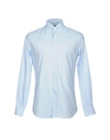 Bagutta Solid Color Shirt In Sky Blue