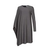 PAISIE Asymmetric Jersey Dress In Grey