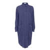 PAISIE Shirt Dress With Side Pockets In Blue