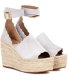 CHLOÉ LAUREN SUEDE WEDGE ESPADRILLES,P00304537