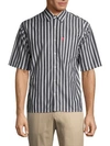 AMI ALEXANDRE MATTIUSSI Striped Short-Sleeve Shirt