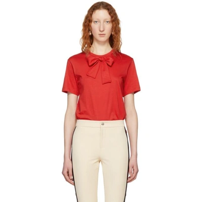 Simone Rocha Bow Tie T-shirt In Red