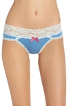 Honeydew Intimates Lace Waistband Hipster Panties In Sea Breezer