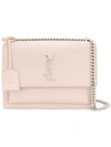 Saint Laurent Sunset Monogram Shoulder Bag In Pink