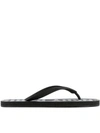 GIVENCHY BLACK RUBBER FLIP FLOPS,10482149