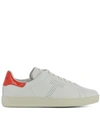 TOM FORD WHITE LEATHER SNEAKERS,10482766