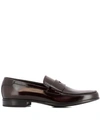 PRADA BROWN LEATHER LOAFERS,10482238