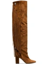 CHLOÉ BROWN QAISHA 90 SUEDE THIGH BOOTS,CHC18S0801812524027