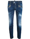 DSQUARED2 CROPPED JEANS WITH ZIP EMBELLISHMENT,S72KA0788S3034212484664