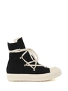 RICK OWENS HIGH-TOP COTTON-CANVAS trainers,10487764