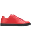 FENDI FENDI BAG BUGS LACE-UP SNEAKERS - RED,7E1075NA712645767