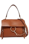 CHLOÉ FAYE DAY LARGE TEXTURED-LEATHER SHOULDER BAG