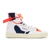 OFF-WHITE White & Blue Low 3.0 High-Top Trainers,OMIA065S188000160130