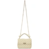 Valentino Garavani Medium Rockstud Matelassé Quilted Leather Crossbody Bag In Ivory