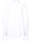 OSCAR DE LA RENTA LASER-CUT DETAIL SHIRT,18SN727SENWHT12589317