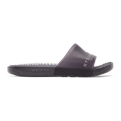 Adidas By Stella Mccartney Adissage Slide Sandal With Massaging Footbed In Night Steel