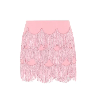 Marc Jacobs Mini Skirt With Fringe In Pink