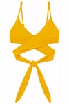STELLA MCCARTNEY Ruched wrap bikini top,US 110842751786825