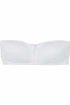 STELLA MCCARTNEY WOMAN MESH-PANELED NEOPRENE BANDEAU BIKINI TOP WHITE,US 367268775705541