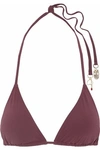 STELLA MCCARTNEY WOMAN EMBELLISHED TRIANGLE BIKINI TOP CLARET,US 4772211930035825