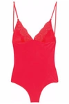 STELLA MCCARTNEY STELLA MCCARTNEY WOMAN BRODERIE ANGLAISE-TRIMMED SWIMSUIT RED,3074457345617937330