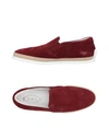 Tod's Sneakers In Maroon