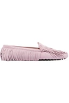 TOD'S GOMMINO FRINGED SUEDE LOAFERS