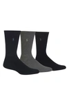 POLO RALPH LAUREN 3-PACK CREW SOCKS,8428PK