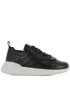 TOD'S BLACK LEATHER SNEAKERS,10490717