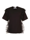 MSGM T-SHIRT WITH LACE,10490643